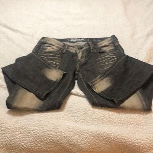 Black distressed Express Jeans